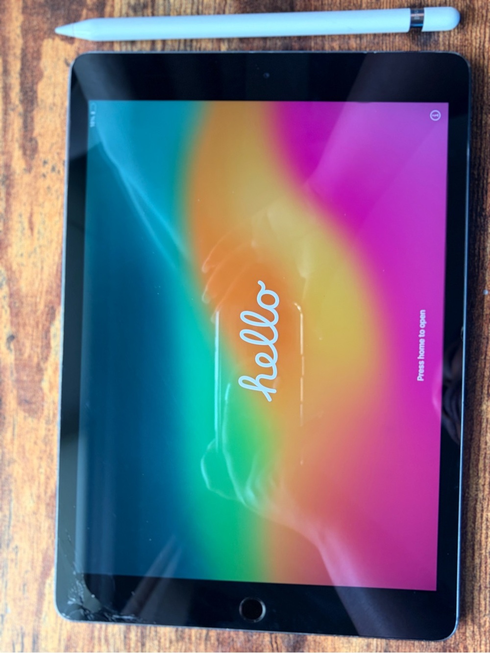 Apple iPad with Black Front and White Apple Pencil
